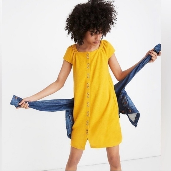 Madewell Texture & Thread Cap Sleeve Dress - Picture 1 of 7